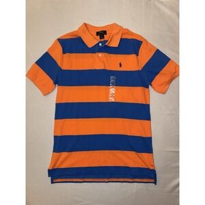 NWOT Polo Ralph Lauren Orange And Blue Stripes Boys Size XL 18-20